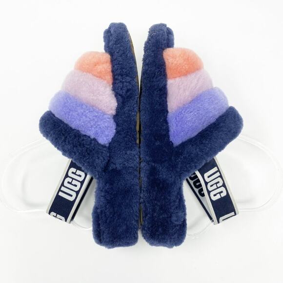 Ugg Purple Shearling Fluff Yeah Slide Sandal Women's Size 7 EUC - Picture 5 of 8